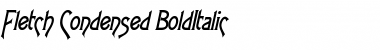 Download Fletch Condensed BoldItalic Font Title Preview
