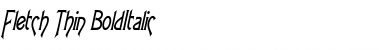 Download Fletch Thin BoldItalic Font Title Preview