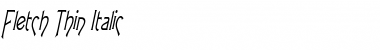 Download Fletch Thin Italic Font Title Preview