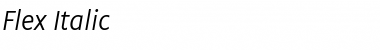 Download Flex Italic Font Title Preview