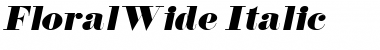 Download FloralWide Italic Font Title Preview
