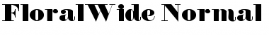 Download FloralWide Normal Font Title Preview