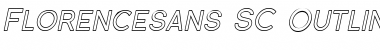 Download Florencesans SC Outline Italic Font Title Preview