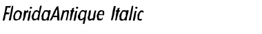 Download FloridaAntique Italic Font Title Preview