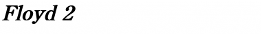 Download Floyd 2 Bold Italic Font Title Preview
