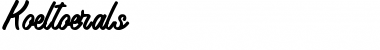 Download Koeltoerals Regular Font Title Preview