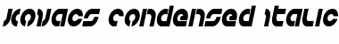 Download Kovacs Condensed Italic Condensed Italic Font Title Preview