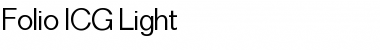 Download Folio ICG Light Regular Font Title Preview