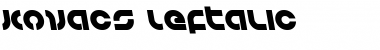Download Kovacs Leftalic Italic Font Title Preview