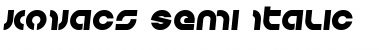 Download Kovacs Semi-Italic Semi-Italic Font Title Preview