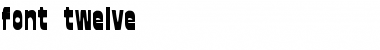 Download font twelve Regular Font Title Preview