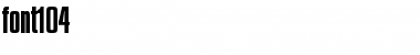 Download font104 Regular Font Title Preview