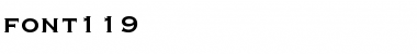 Download font119 Regular Font Title Preview