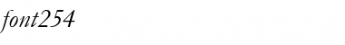 Download font254 Italic Font Title Preview