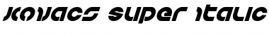 Download Kovacs Super-Italic Italic Font Title Preview