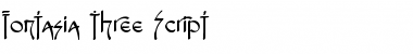Download Fontasia Three Script Regular Font Title Preview