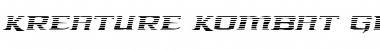 Download Kreature Kombat Gradient Italic Italic Font Title Preview