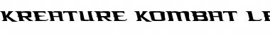 Download Kreature Kombat Leftalic Italic Font Title Preview