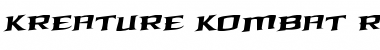 Download Kreature Kombat Rotalic Italic Font Title Preview