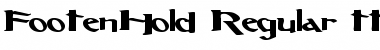 Download FootenHold Regular Font Title Preview
