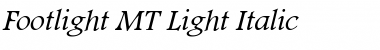 Download Footlight MT Light Italic Font Title Preview