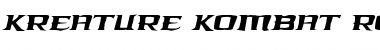 Download Kreature Kombat Rough Italic Italic Font Title Preview