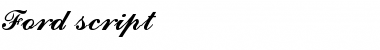 Download Ford Script Ford script Font Title Preview