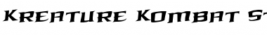 Download Kreature Kombat Staggered Rotalic Italic Font Title Preview
