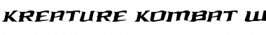 Download Kreature Kombat Warped Italic Italic Font Title Preview