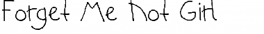 Download Forget Me Not Girl Font Title Preview