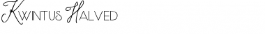 Download Kwintus Halved Regular Font Title Preview