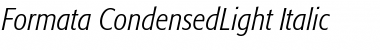Download Formata-CondensedLight LightItalic Font Title Preview