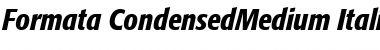 Download Formata-CondensedMedium MediumItalic Font Title Preview