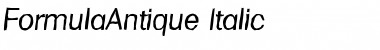 Download FormulaAntique Italic Font Title Preview