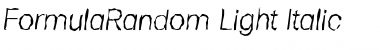 Download FormulaRandom-Light Italic Font Title Preview