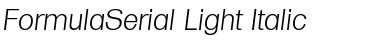 Download FormulaSerial-Light Italic Font Title Preview