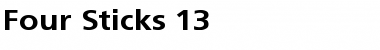 Download Four Sticks 13 Regular Font Title Preview
