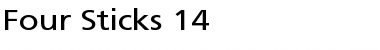 Download Four Sticks 14 Regular Font Title Preview