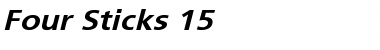 Download Four Sticks 15 Regular Font Title Preview