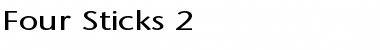 Download Four Sticks 2 Regular Font Title Preview