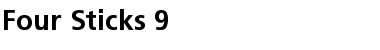 Download Four Sticks 9 Regular Font Title Preview