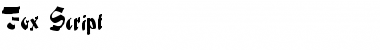 Download Fox Script Regular Font Title Preview