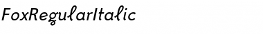 Download FoxRegularItalic Regular Font Title Preview