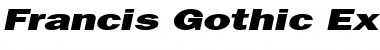 Download Francis Gothic Extended Italic Font Title Preview