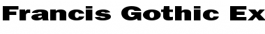 Download Francis Gothic Extended Normal Font Title Preview