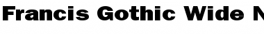 Download Francis Gothic Wide Normal Font Title Preview