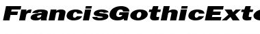 Download FrancisGothicExtended Italic Font Title Preview