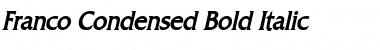 Download Franco Condensed Bold Italic Font Title Preview