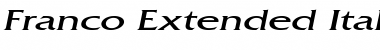 Download Franco Extended Italic Font Title Preview