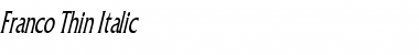 Download Franco Thin Italic Font Title Preview